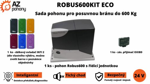 Robus600Kit Eco - sada pohonu Nice pro posuvnou bránu do 600 kg